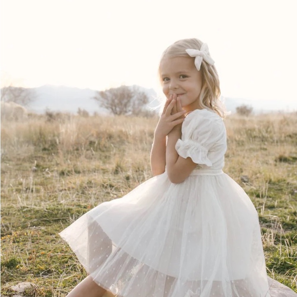Ivy City Co Mini Ballerina Dress in White. New with tags. 13/14 youth
